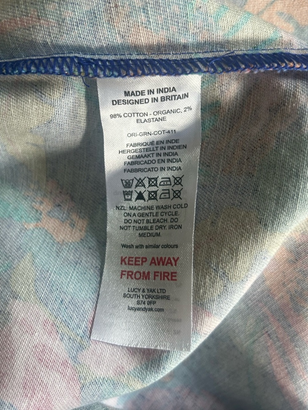 ✨NWT Lucy & Yak Original Dungarees in "Wild Expression" Print (10R) - Picture 12 of 12